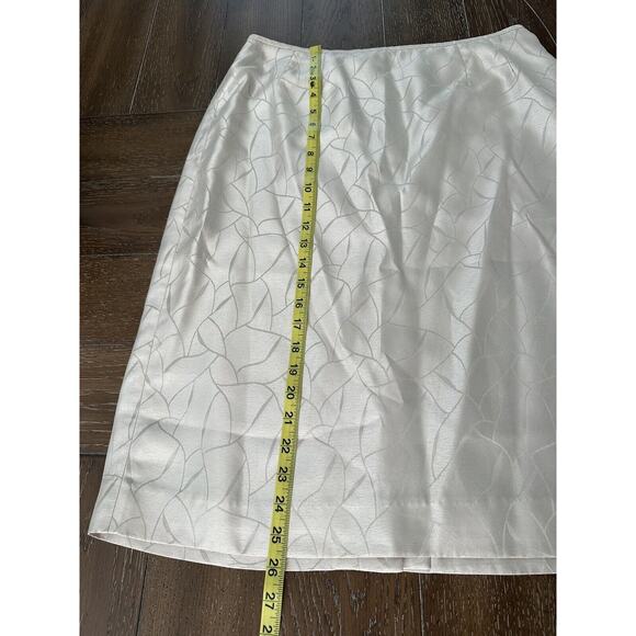 EUC Le Suit 2 Piece Blazer Skirt Set Light Gold Champagne Shimmer Design Size 10 - Picture 2 of 16